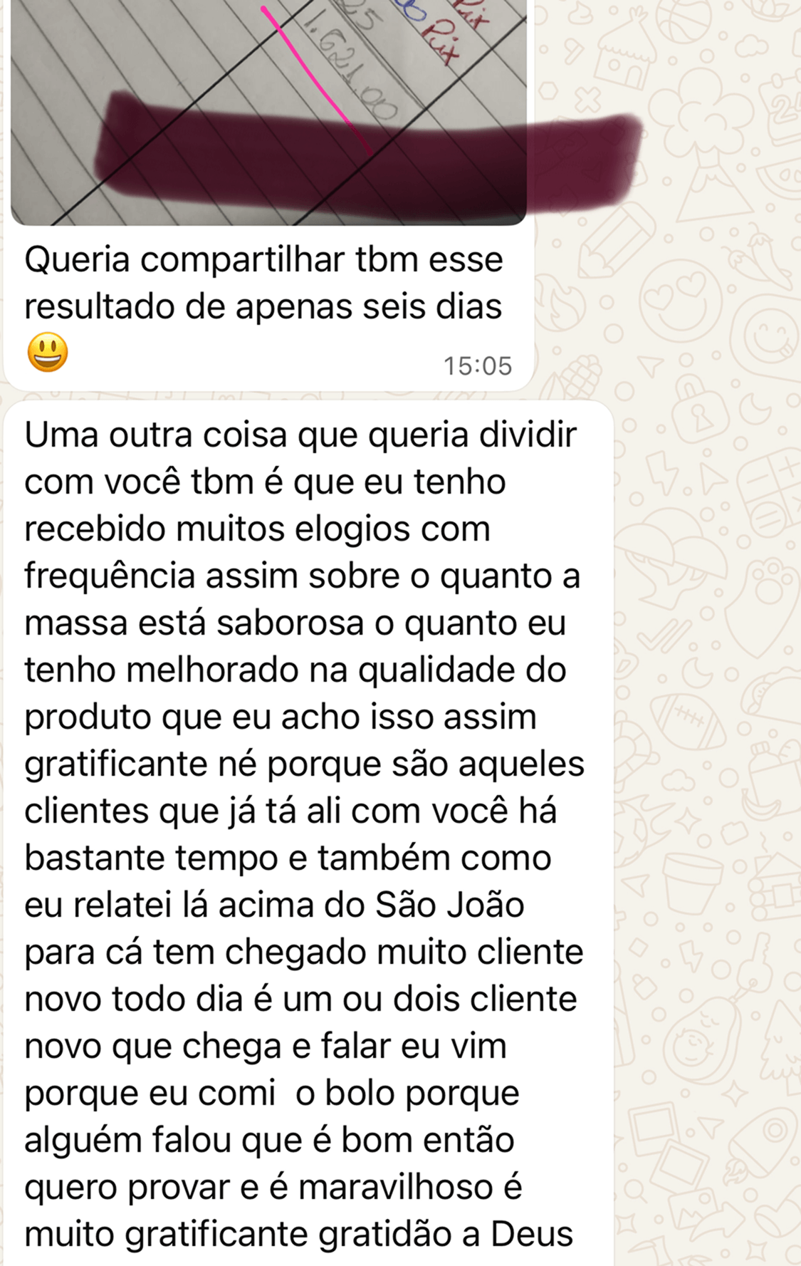 R$1.621 reais em apenas 6 dias e muitos elogios!